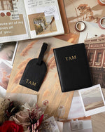 Travel Set (Passport Cover + Luggage Tag) - Black